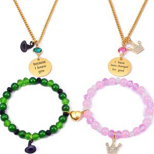 Friendship Bracelets Rhinestone Alloy Steel Matching Gift for Best Friends